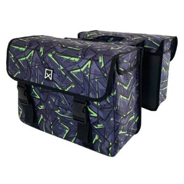 Willex 34L Eco Bicycle Panniers - Green & Purple