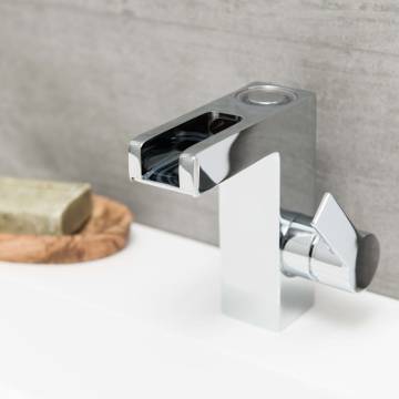 SCHÜTTE ORINOCO LED Basin Mixer Tap - Waterfall Spout Chrome