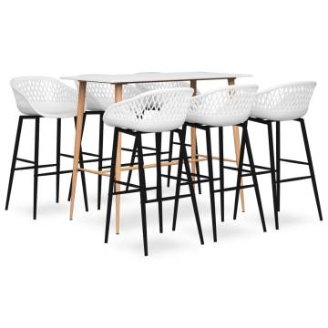 7 Piece Bar Set White – Modern Design for Homes & Bars