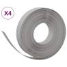 4 pcs Grey Garden Edgings - 10 m Polyethylene | HipoMarket