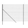 Wire Mesh Fence Anthracite 1.4x25m - Galvanised Steel