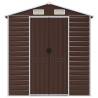 Garden Shed Brown 191x895x198 cm - Galvanised Steel Storage