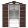 Garden Shed Brown 191x895x198 cm - Galvanised Steel Storage