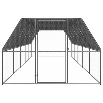 Galvanised Steel Outdoor Chicken Cage 3x10x2 m | Hipomarket