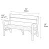 Keter Montero 3-Seater Garden Bench - Stylish & Durable