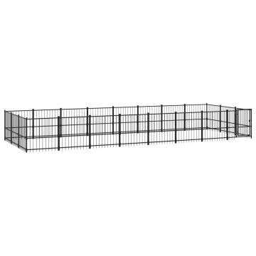 Outdoor Dog Kennel Steel 22.58 m² - Safe & Comfortable Space