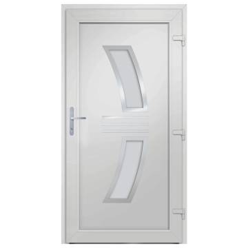 Front Door White 108x200 cm PVC - Elegant & Secure Entrance