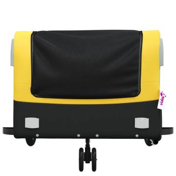 Bike Trailer Black and Yellow - 45 kg Iron Cargo Carrier