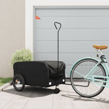 Black Bike Trailer - 45 kg Iron Cargo Carrier