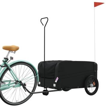 Black Bike Trailer - 45 kg Iron Cargo Carrier