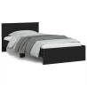 Bed Frame with Headboard and LED Lights Black 100x200 cm Colour black Size 100 x 200 cm 