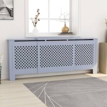 Stylish Grey MDF Radiator Cover - Adjustable 205 cm