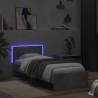 Concrete Grey Bed Frame with LED Lights - 90x200 cm