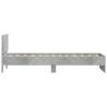 Concrete Grey Bed Frame with LED Lights - 90x200 cm