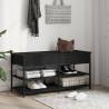 Shoe Bench Black 100x42.5x50 cm - Stylish & Functional