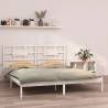 Bed Frame White Solid Wood 200x200 cm Colour white Size 200 x 200 cm 