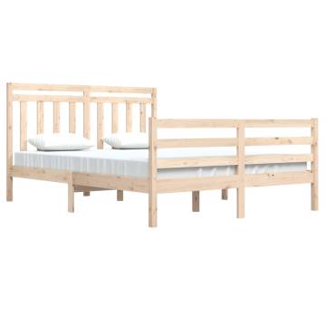 Solid Wood Bed Frame 140x200 cm - Timeless Design