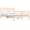 Solid Wood Bed Frame 140x200 cm - Timeless Design