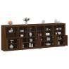 Sideboard with LED Lights Brown Oak 283x37x100 cm Colour brown oak Quantity in Package 1 