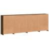 Modern Sideboard with LED Lights - Brown Oak | Hipo Market