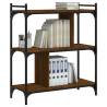 Stylish 3-Tier Brown Oak Bookcase | Durable Engineered Wood