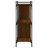 Stylish 3-Tier Brown Oak Bookcase | Durable Engineered Wood