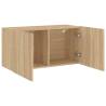 Wall-Mounted TV Cabinet Sonoma Oak | Stylish Storage Solution