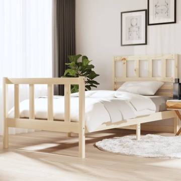 Solid Wood Bed Frame 90x190 cm - Stylish & Durable