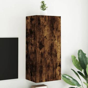 TV Wall Cabinet Smoked Oak - 40.5x30x90 cm | HipoMarket