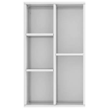 High Gloss White Book Cabinet - Stylish Storage Solution