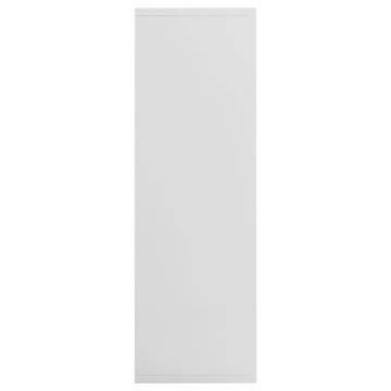 High Gloss White Book Cabinet - Stylish Storage Solution