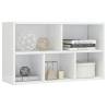 High Gloss White Book Cabinet - Stylish Storage Solution