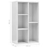 High Gloss White Book Cabinet - Stylish Storage Solution