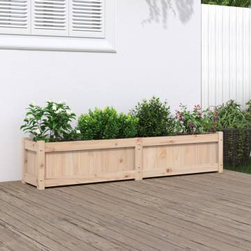 Garden Planter 150x31x31 cm - Solid Wood Pine | Hipo Market