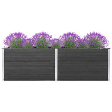 Garden Raised Bed 200x50x91 cm WPC Grey - Durable & Stylish