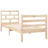 Solid Wood Bed Frame 75x190 cm - Modern Small Single Design