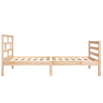 Solid Wood Bed Frame 75x190 cm - Modern Small Single Design