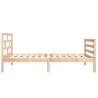 Solid Wood Bed Frame 75x190 cm - Modern Small Single Design