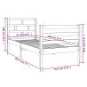 Solid Wood Bed Frame 75x190 cm - Modern Small Single Design