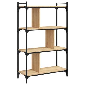 4-Tier Sonoma Oak Bookcase | Stylish, Durable & Practical