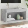 TV Cabinet with LED Lights Concrete Grey 60x30x30 cm Colour concrete grey Quantity in Package 1 Width 60 cm 