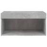 Stylish TV Cabinet with LED Lights - Concrete Grey 60x30x30 cm