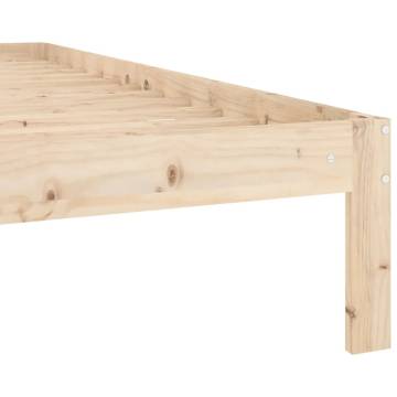 Solid Wood Pine Bed Frame 120x200 cm - Modern & Sturdy