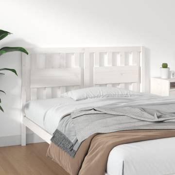 Stylish White Bed Headboard - Solid Pine Wood | HipoMarket