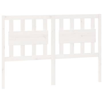 Stylish White Bed Headboard - Solid Pine Wood | HipoMarket