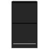 Shoe Cabinet with 2 Flip-Drawers - Black 60x42x108 cm | HipoMarket