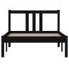 Black Solid Wood Bed Frame 90x190 cm - Stylish & Sturdy