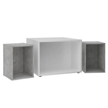 FMD Coffee Table with Side Tables - Modern Industrial Design