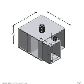 FMD Coffee Table with Side Tables - Modern Industrial Design