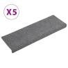 Stair Mats 5 pcs Light Grey - Non Slip & Washable | HipoMarket